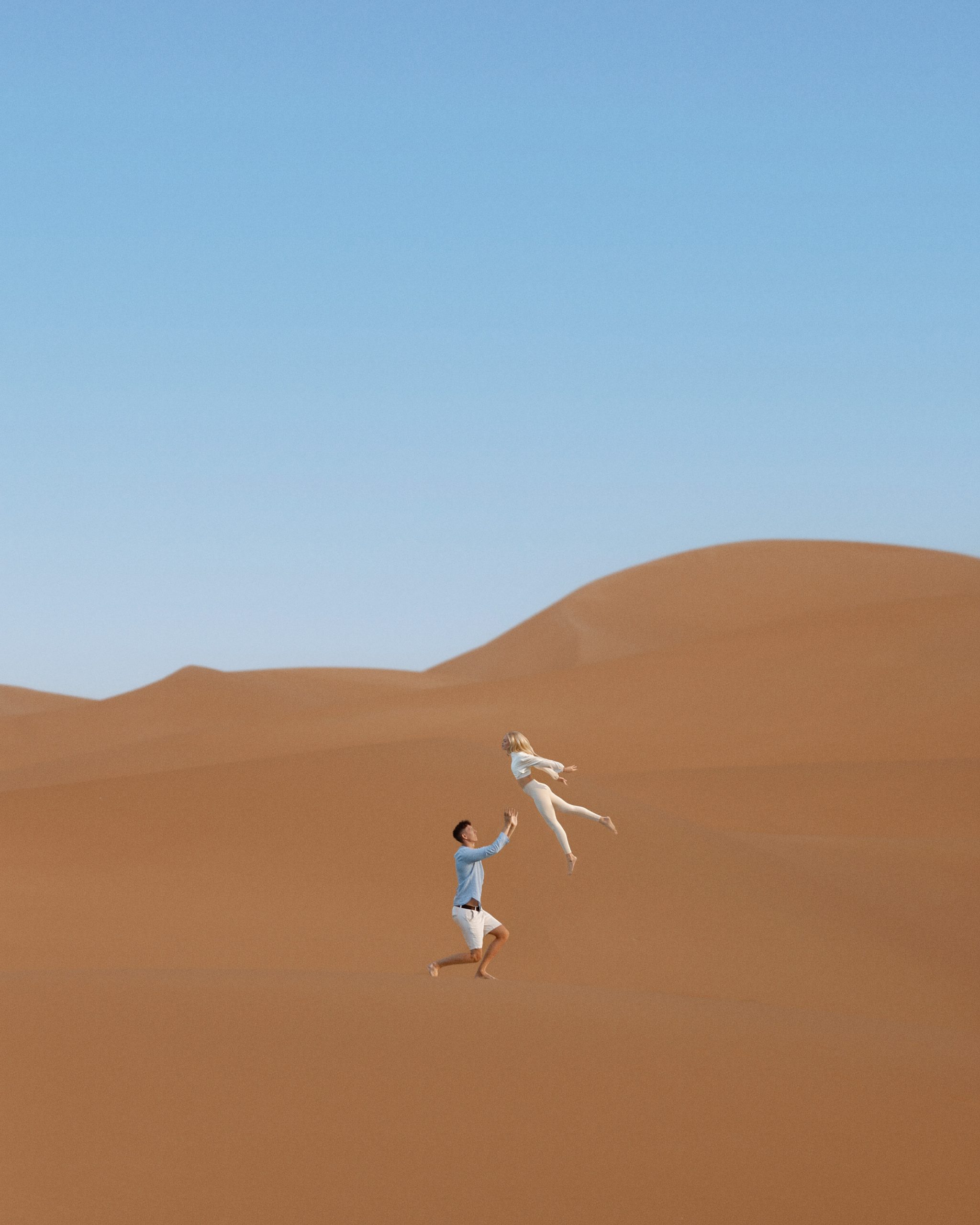 Sahara desert acro yoga: Morocco